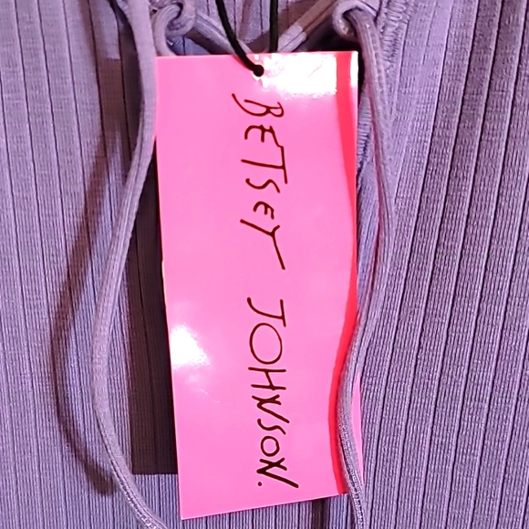 BETSEY JOHNSON Rib-Knit Lace-Up Bodycon Dress in Violet - Picture 9 of 13